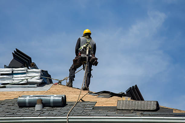 Professional Gutter Installation technician working in Davidsville, PA